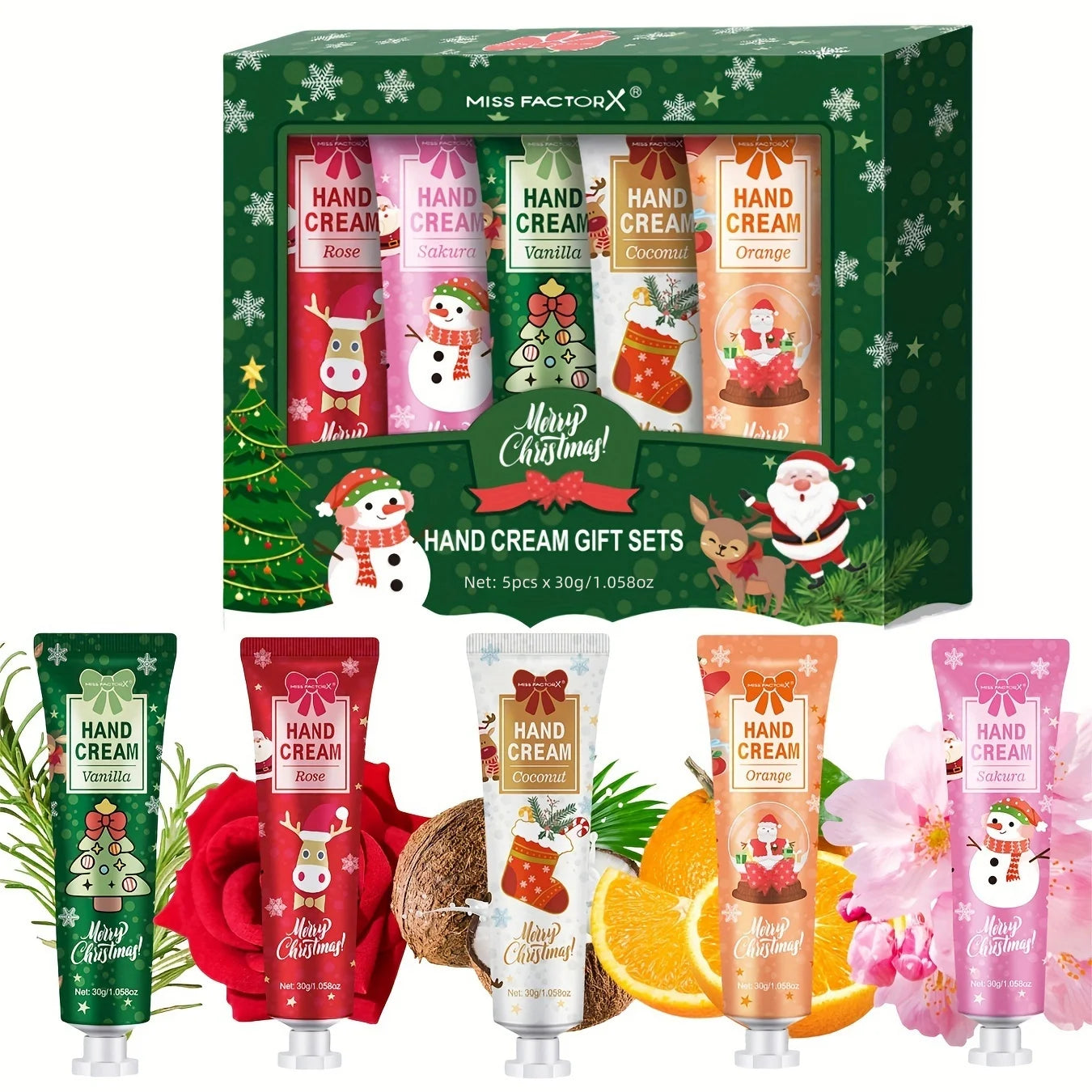 Holiday Essentials Hand Cream Set – 5 Scents for Christmas