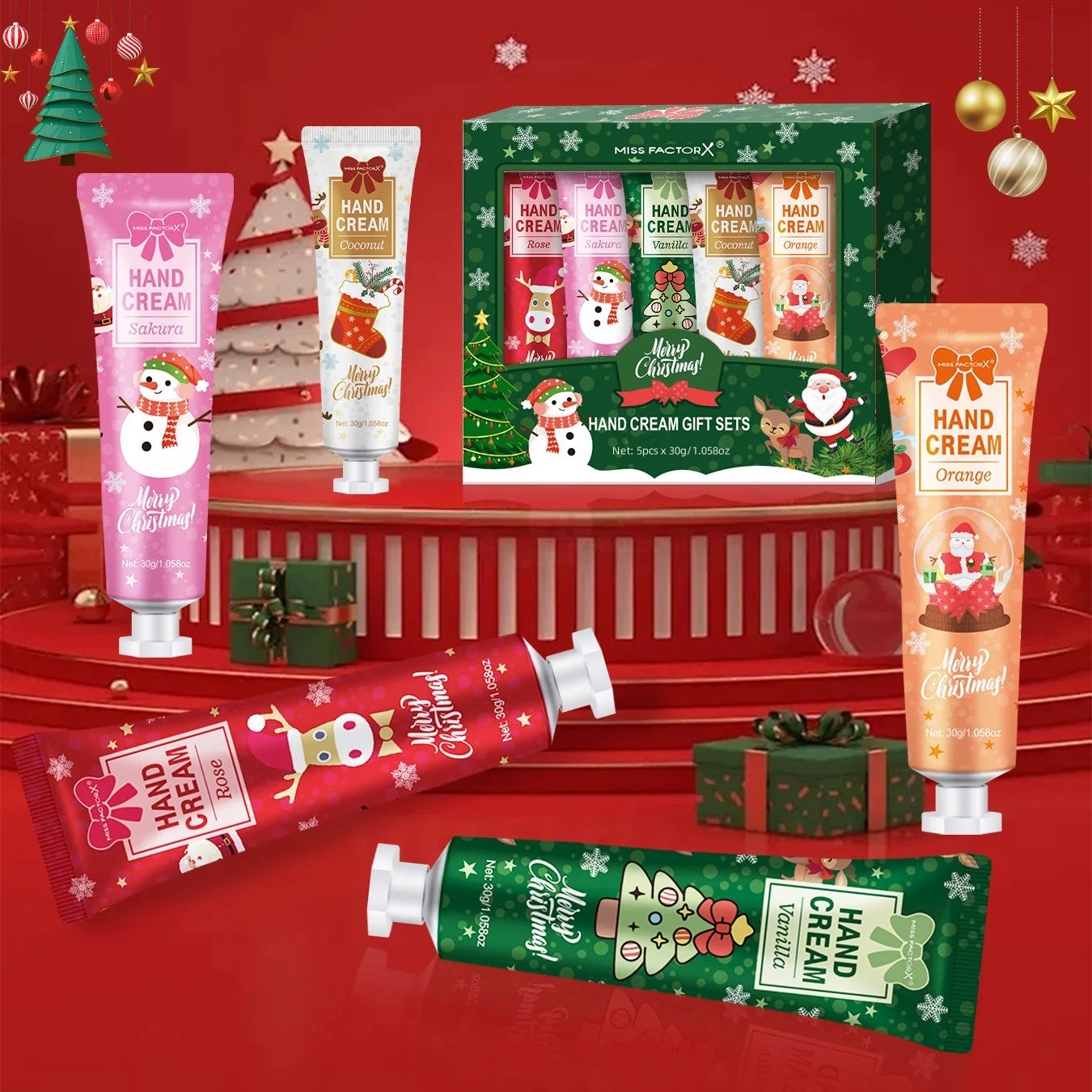 Holiday Essentials Hand Cream Set – 5 Scents for Christmas