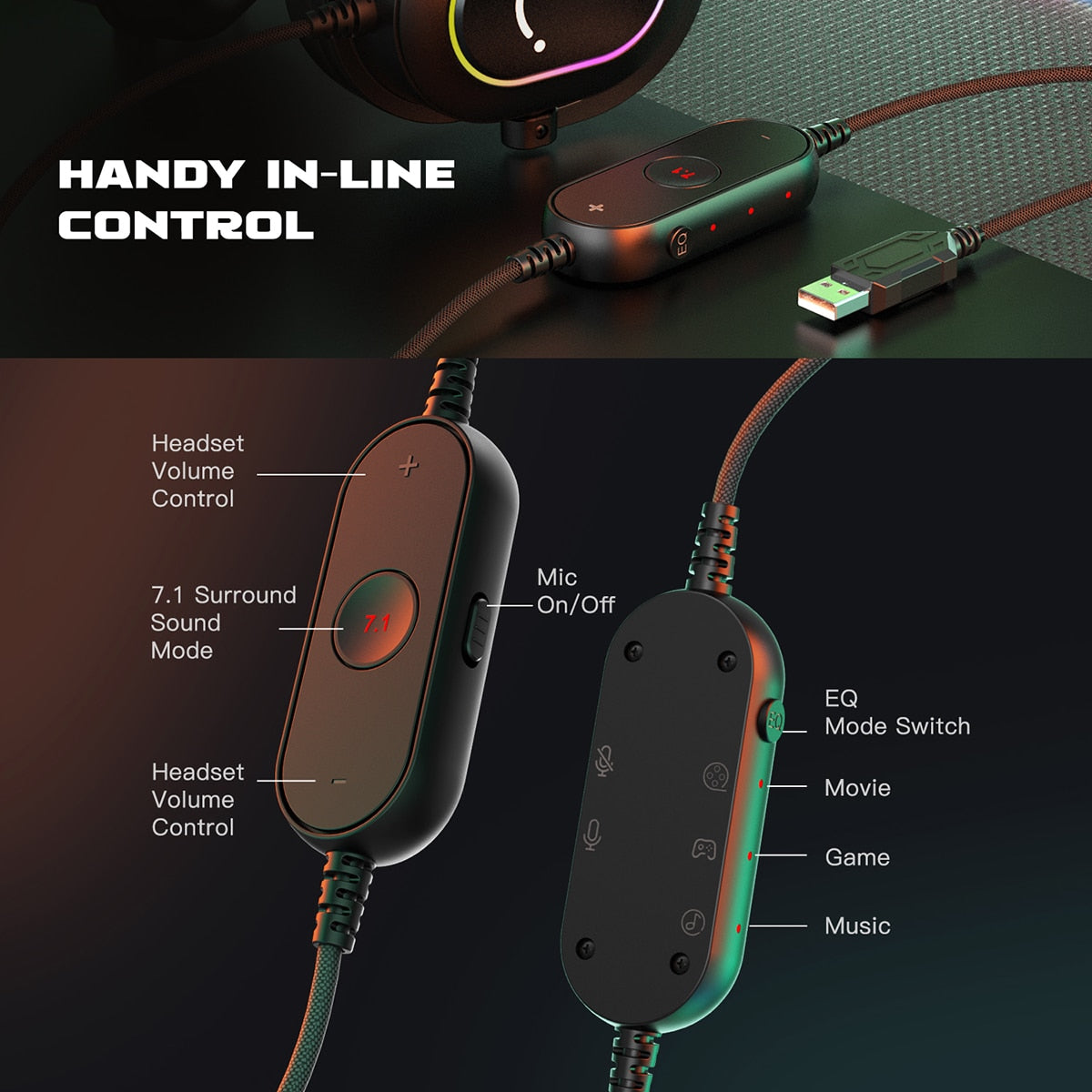 FIFINE RGB Gaming Headset