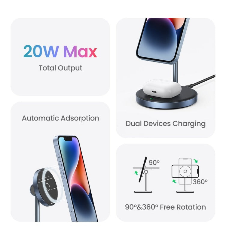 MagCharge Pro - The Ultimate Magnetic Wireless Charging Stand - RileyOutlet.com