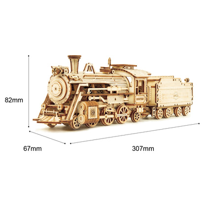 DIY 3D Movable Steam Train Wooden Puzzle - RileyOutlet.com