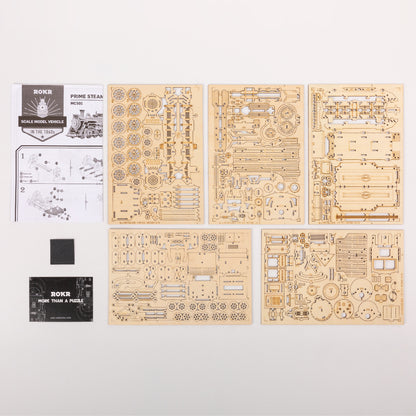 DIY 3D Movable Steam Train Wooden Puzzle - RileyOutlet.com