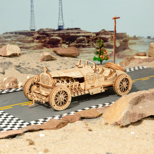 DIY 3D Grand Prix Car Wooden Puzzle - RileyOutlet.com