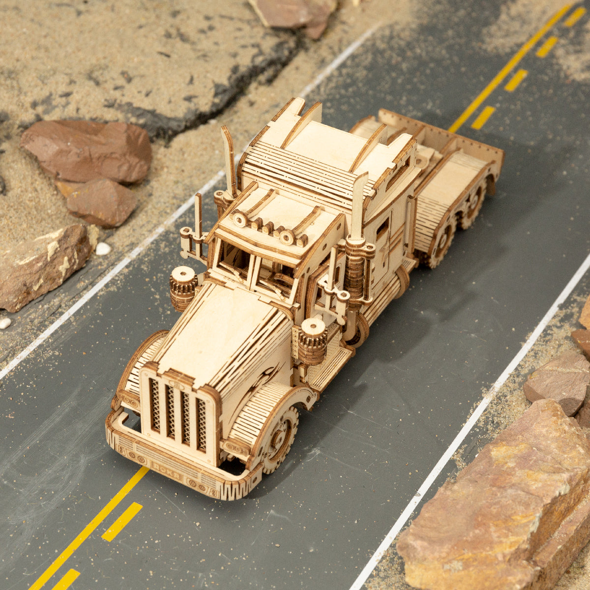 DIY 3D Semi Truck Wooden Puzzle - RileyOutlet.com