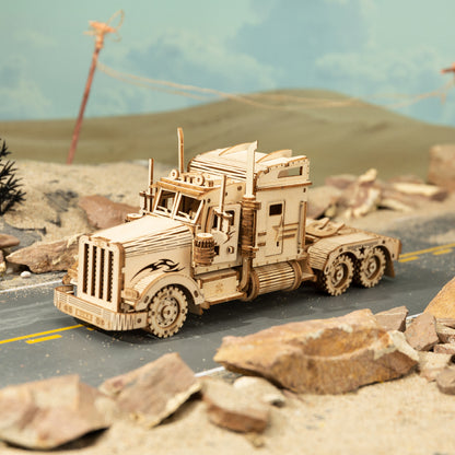 DIY 3D Semi Truck Wooden Puzzle - RileyOutlet.com