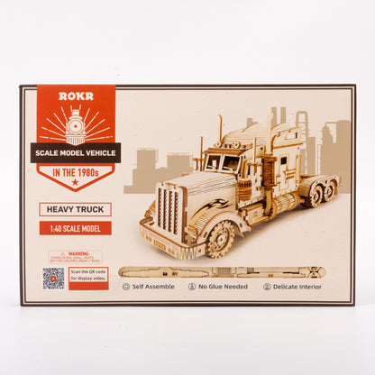 DIY 3D Semi Truck Wooden Puzzle - RileyOutlet.com