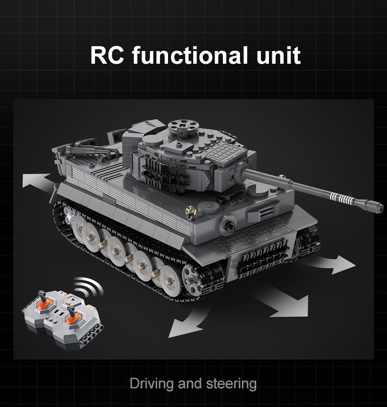 WW2 Military Building Blocks Tank With Remote Control (925pcs) - RileyOutlet.com