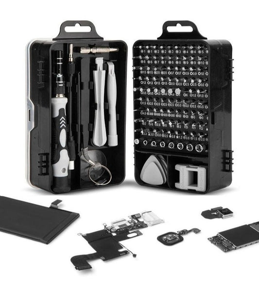 TechMaster 115 in 1 Magnetic Screwdriver Repair Kit - RileyOutlet.com