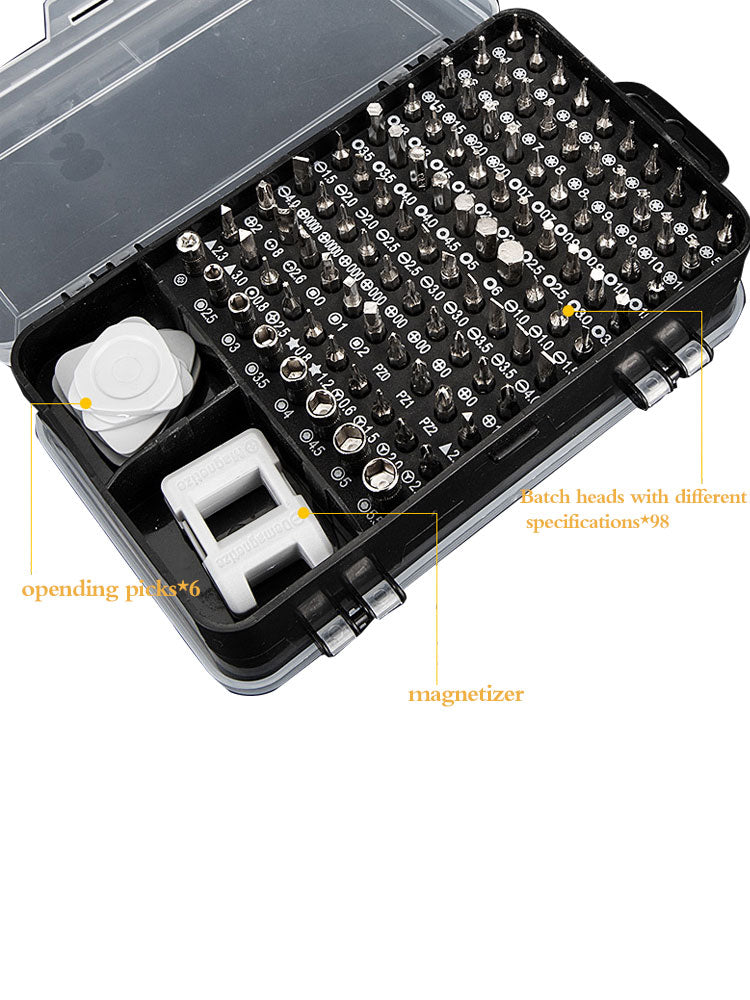 TechMaster 115 in 1 Magnetic Screwdriver Repair Kit - RileyOutlet.com