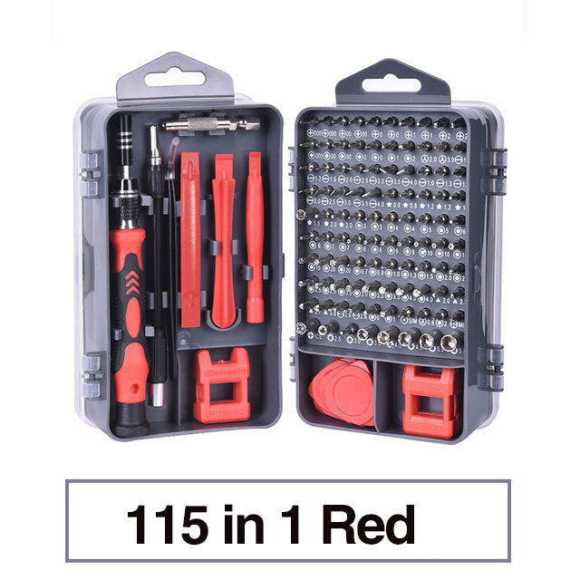 TechMaster 115 in 1 Magnetic Screwdriver Repair Kit - RileyOutlet.com