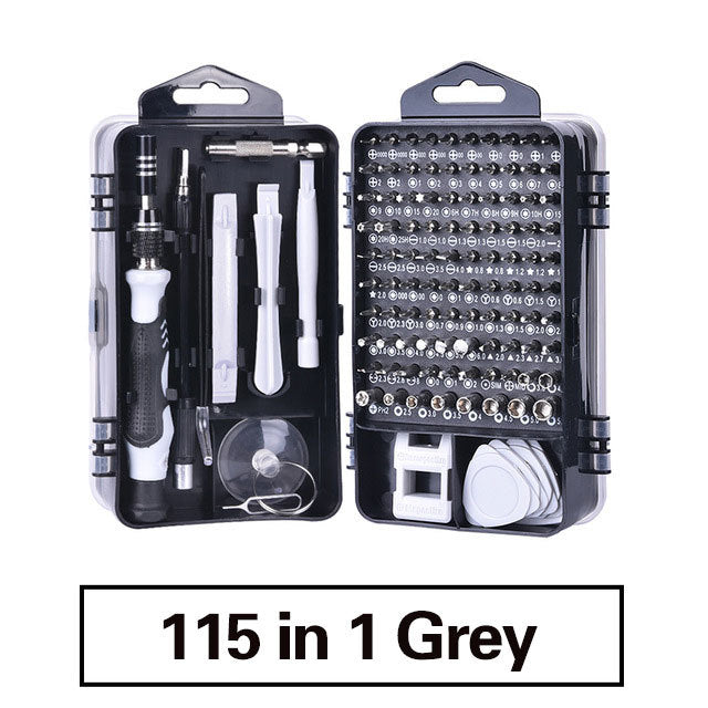 TechMaster 115 in 1 Magnetic Screwdriver Repair Kit - RileyOutlet.com