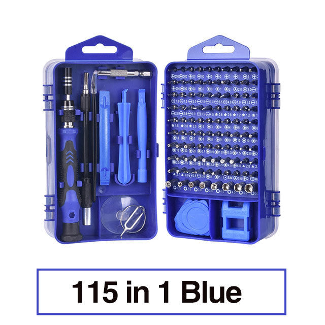 TechMaster 115 in 1 Magnetic Screwdriver Repair Kit - RileyOutlet.com