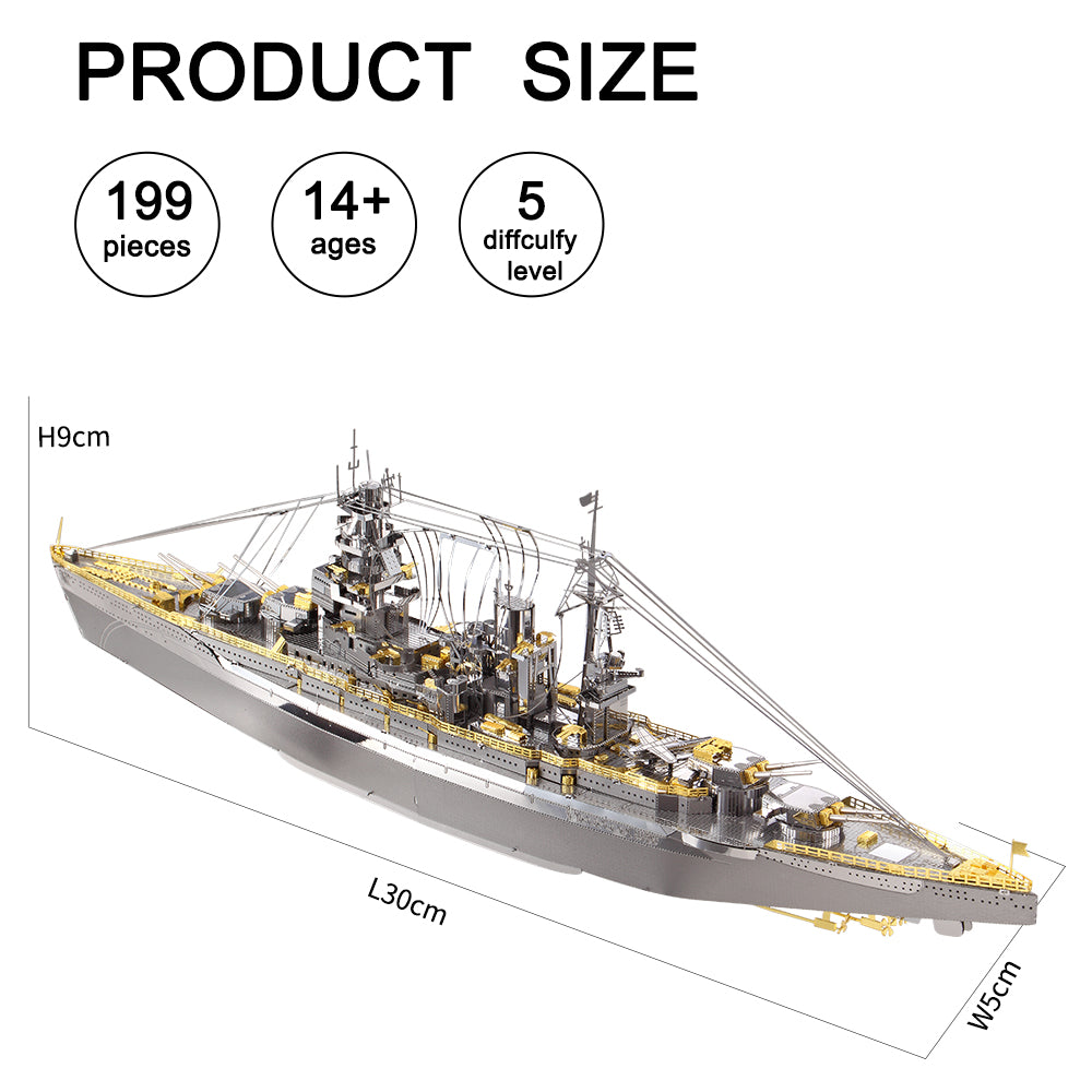 3D Class Battleship Metal Puzzle - RileyOutlet.com